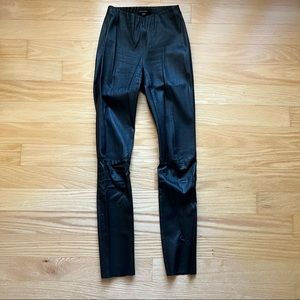 Judith & Charles leather stretch leggings